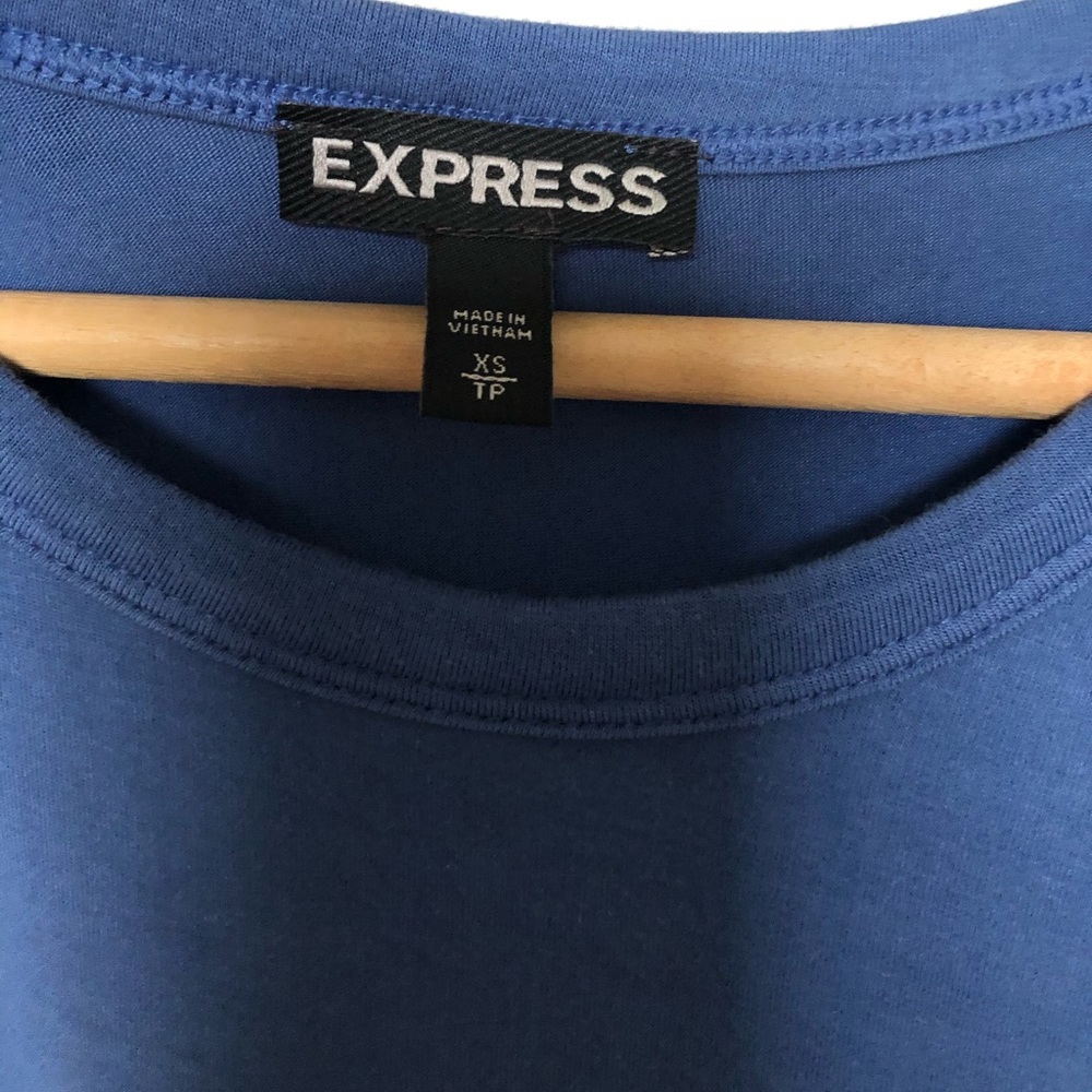 Blue Ruffle Express Blouse - Picture 3 of 5